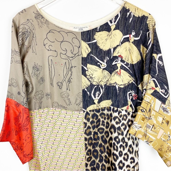 RTW Charleston | Unique Custom Patchwork Silk Dress - Picture 2 of 9